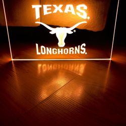 TEXAS LONGHORNS LED NEON LIGHT SIGN 8x12