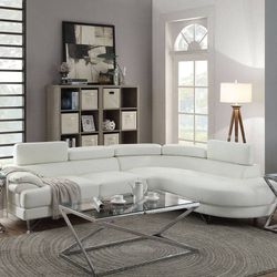 Brand New White Modern Style Leather Sectional Sofa