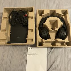 SONY RF WIRELESS HEADPHONES STEREO HEADPHONE SYSTEM