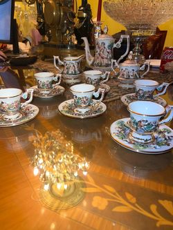 Capodimonte Italian antique  17piece coffee set in excellent condition  ask for the price