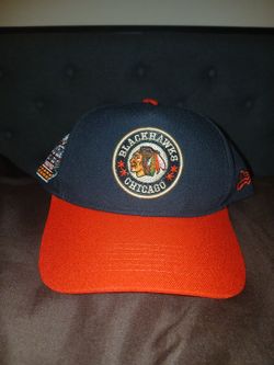Black and Red Blackhawks snapback