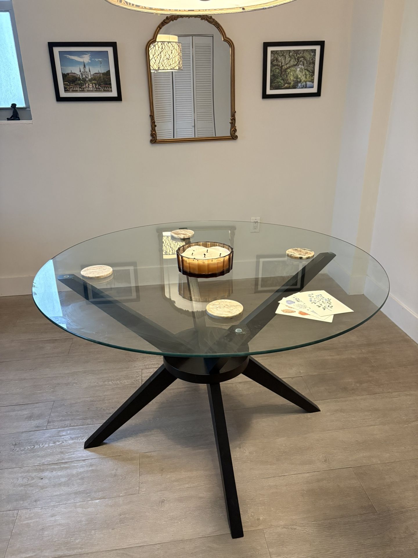 Round Glass Dining Table