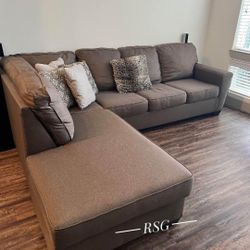 Brand New Ashley Calicho Sectional Couch With Chaise (Sofa Option) &&&&$39 Down Payment with Financing  No Needed Credit Check 