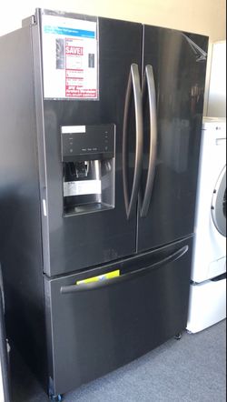 Frigidaire fridge refrigerator black stainless steel French door original price $2449 our price $1549 only
