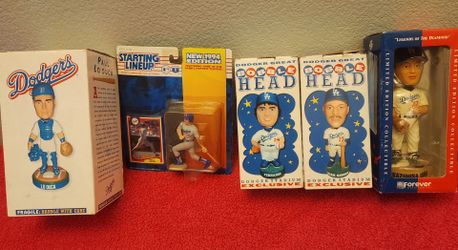 5 MLB Dodgers Figurines