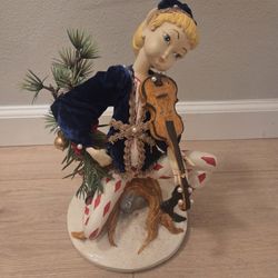 Mid Century Modern Elf Pixie Christmas Statue Home Decor Decoration Mcm