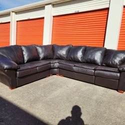 Leather Sectional (delivery available)