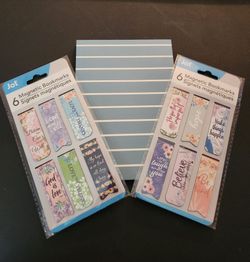 Notebook and Magnetic Bookmarks set