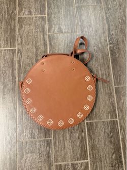 Brown circle handbag