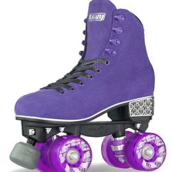 Crazy Skates Evoke Roller Skates for Women - Stylish Suede Quad Skates
