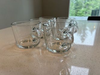 IKEA Clear Glass Coffee & Tea Mugs – Set of 6