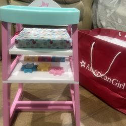 American Girl Bitty Baby Convertible High Chair Set 