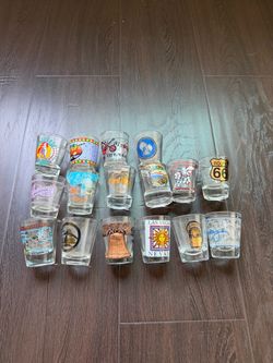 A lot Shot Glasses, first person that brings $6 for everything take it Costa Mesa