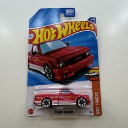 Hot wheels ‘91 GMC Syclone Red