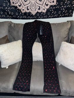 Rockstar Black & Red Jeans Size 30