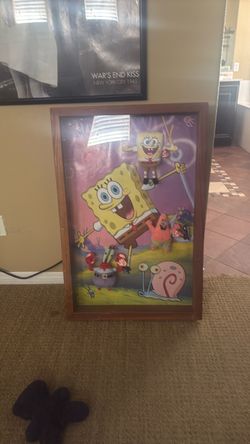 SpongeBob Shadow Box with Ty Beanie Babies — $40