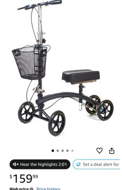 Knee Scooter- brand new with Storage basket, folding, brakes on handle.