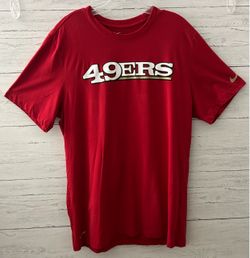 Nike San Francisco 49ers T Shirt Mens Large Red Dri-FIT NFL Football Tee