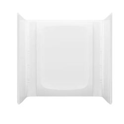 STERLING STORE+ 30 in. W x 59.25 in. H Three Piece Direct-to-Stud Tub Alcove Wall Surround in White