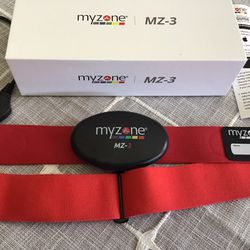 MYZONE MZ3~Heart Rate Monitor~Chest Strap~Standard Size~USB Charger and Box~good Condition