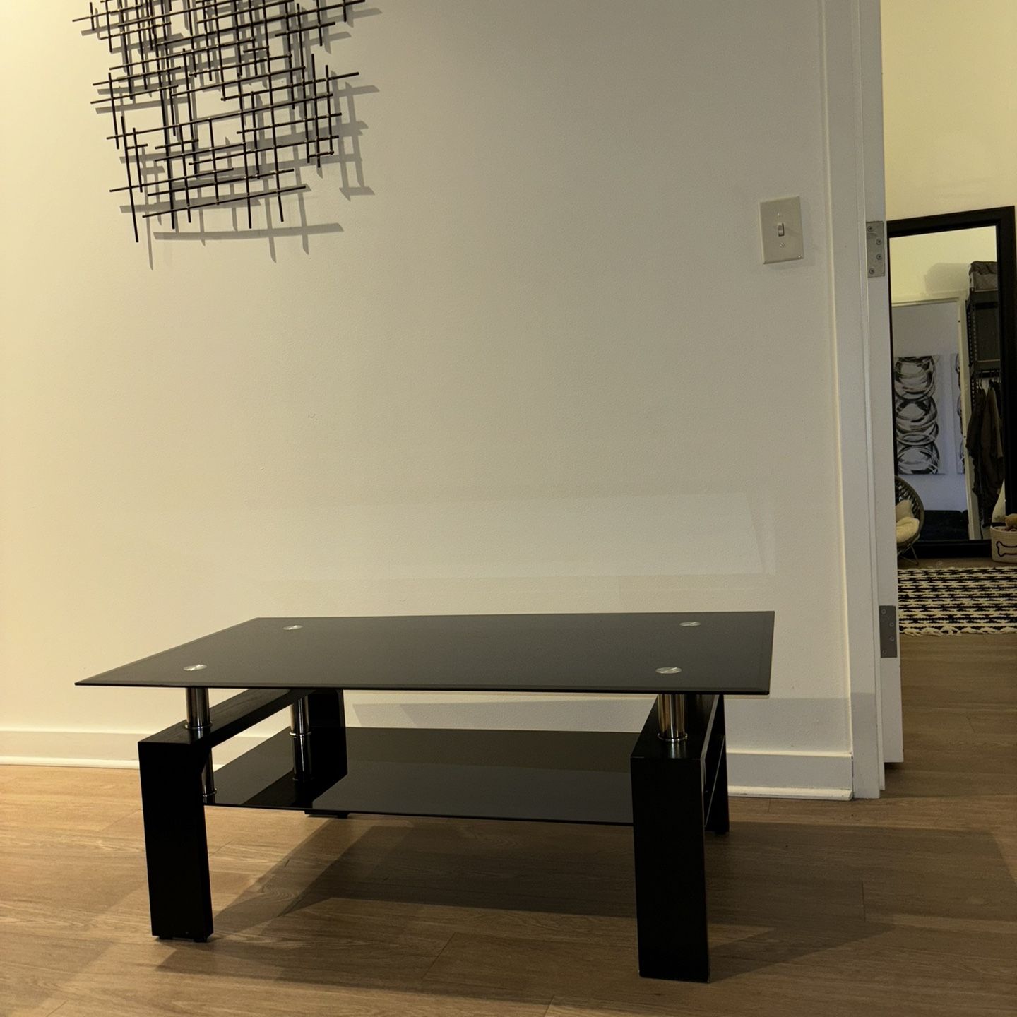 Wayfair Black square Modern Table. 