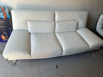 Natuzzi Italian white leather