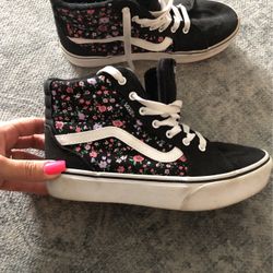 Vans Floral High tops Sz 4