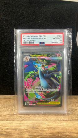 2025 Pokemon Phantasmal Flames Mega Charizard X Ultra Rare 109 PSA 10 GEM