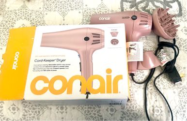 Conair 1875 Watt Ionic Ceramic Cord-Keeper Hair Dryer in rose gold