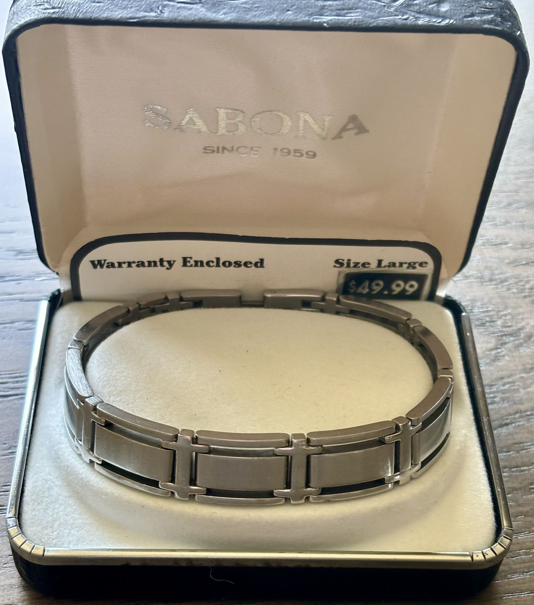Sabona Men’s Executive Silver Magnetic Bracelet Style #347