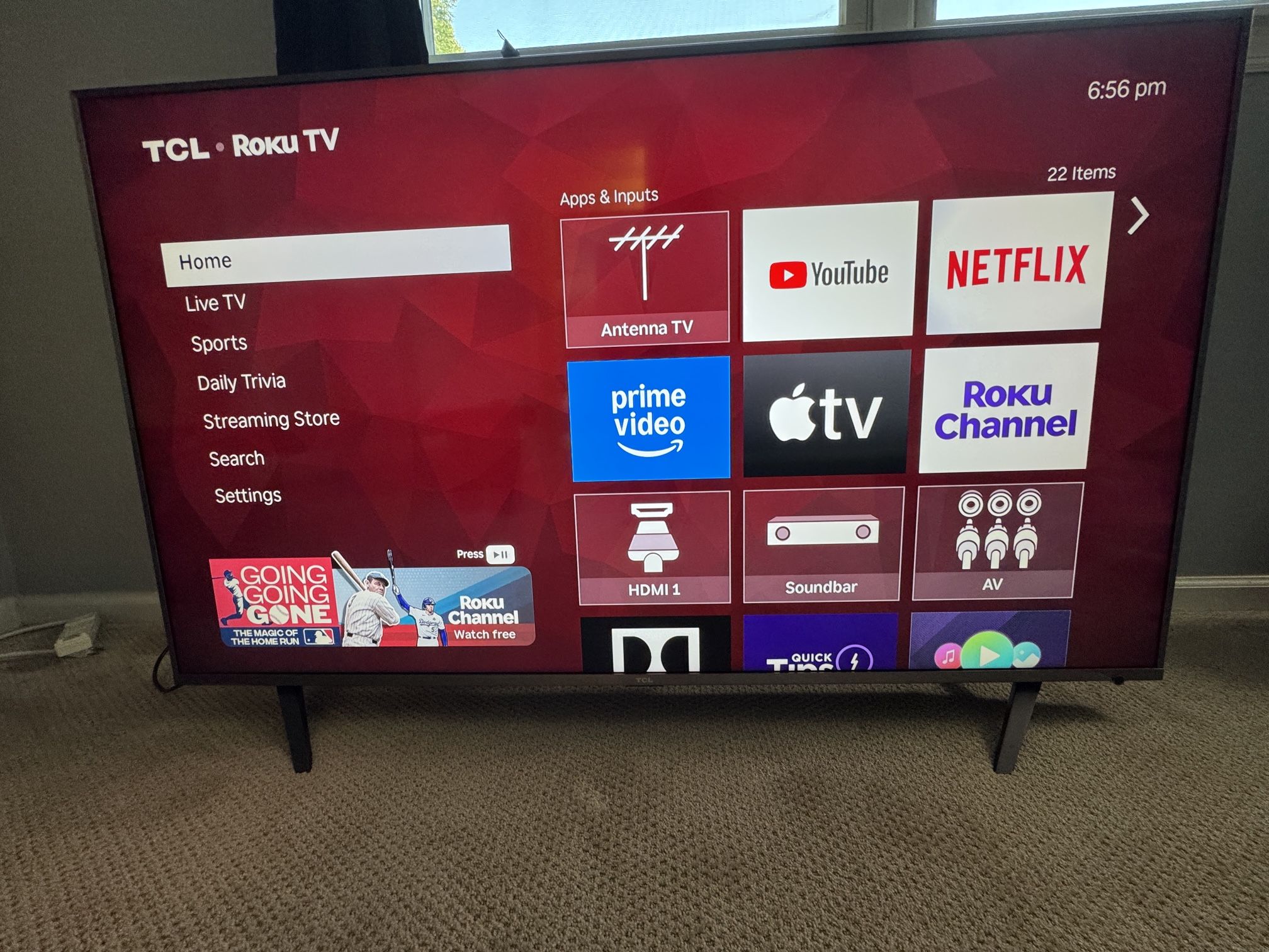 TCL 65” Roku TV Model: 65R615