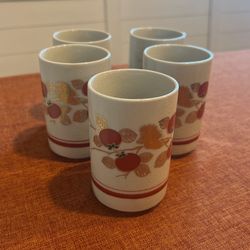 Vintage Toyo Sansui Japan Porcelain Tea Cups Set Of 5