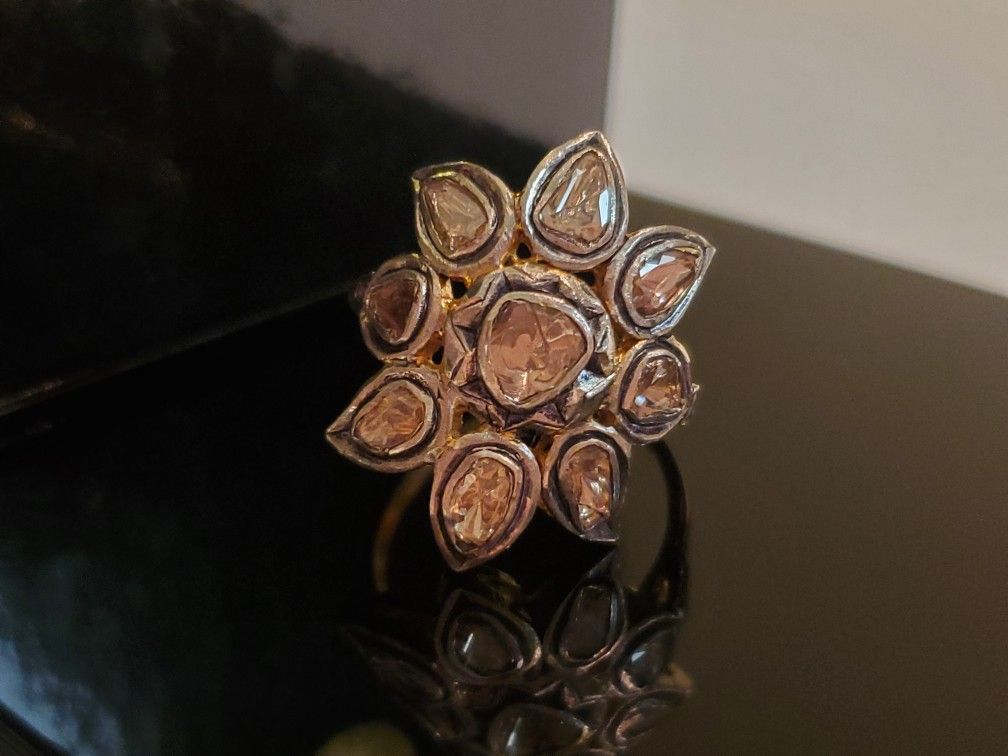 Vintage 1800's Rose Cut Diamond ring