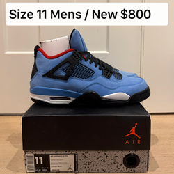 Air Jordan 4 Travis Scott Cactus Jack Size 11