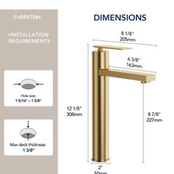 EVERSTEIN ELEGANT BATHROOM SINK FAUCET COMBINATION