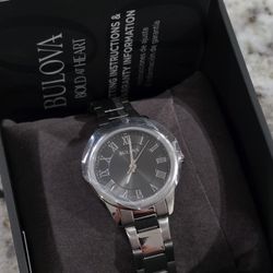 Bulova Silver Stainless Watch NEW