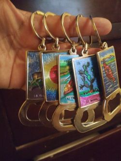 Llaveros destapador de loteria 🌞🌵🦌🐟. $2 cada uno
