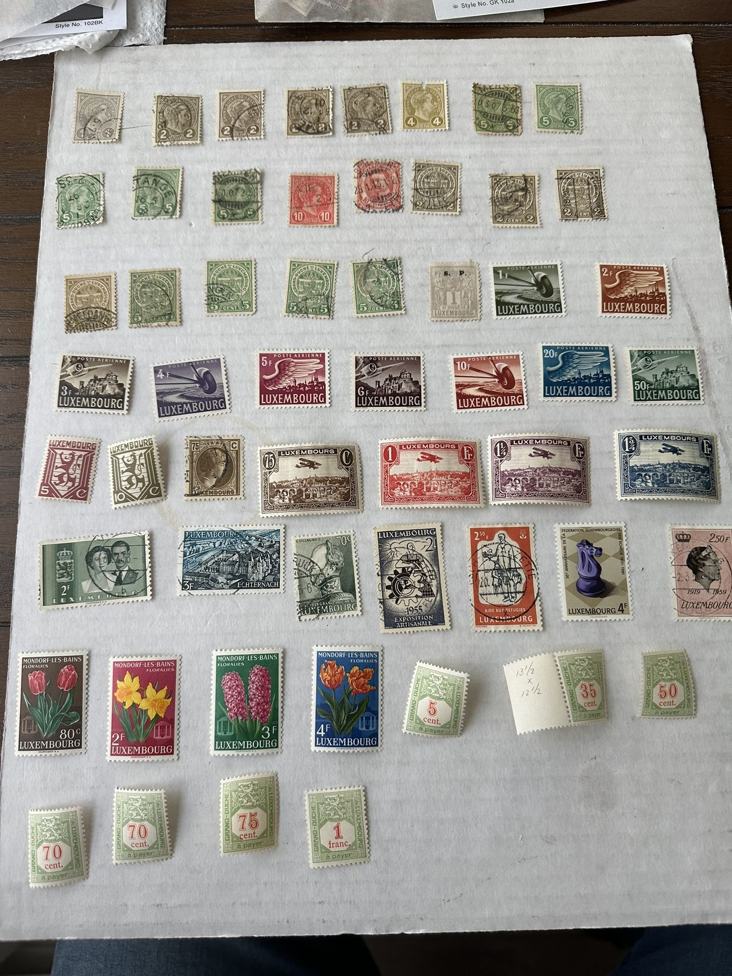 Luxembourg Stamp Group Of 60