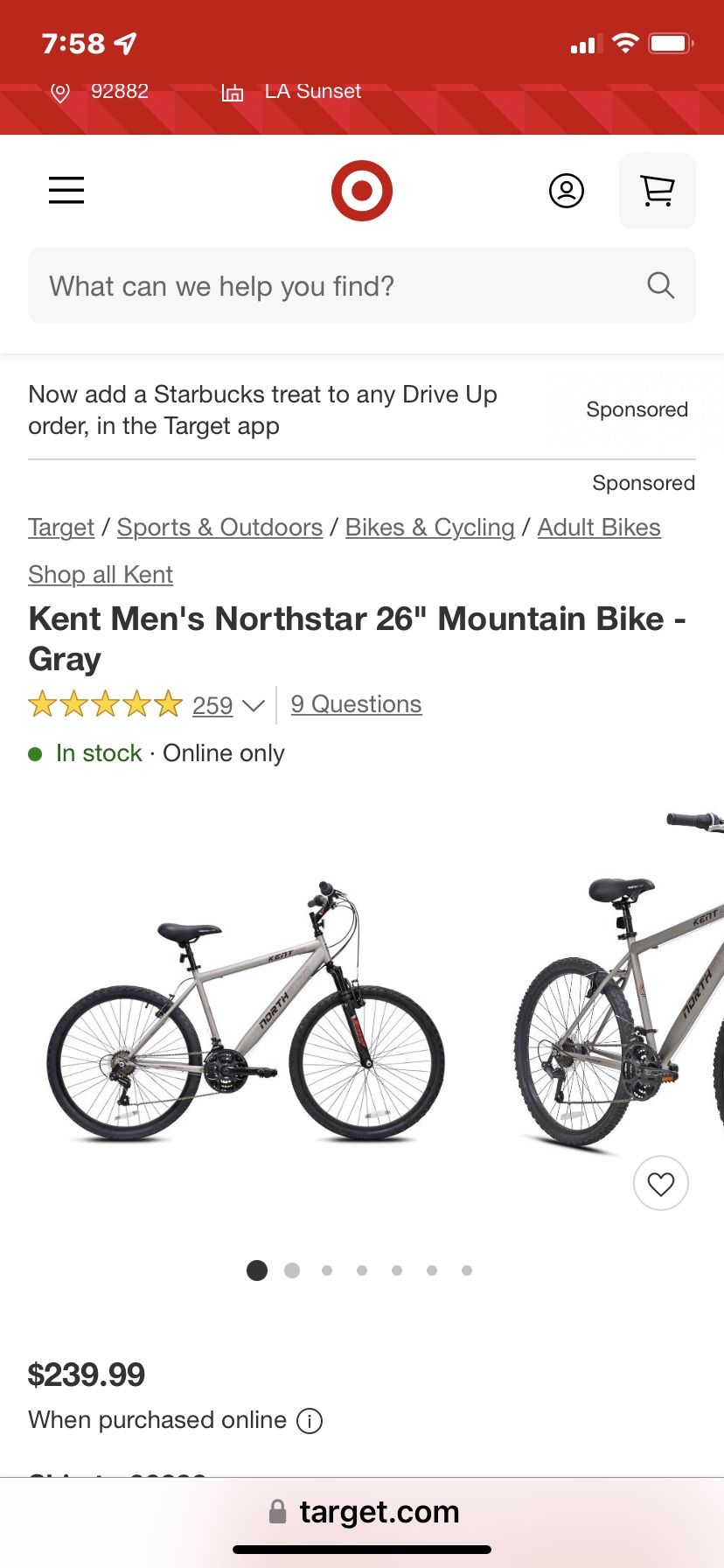 Kent Northstar 26” Mens Bike