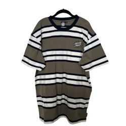 Santa Cruz Skateboards Striped Shirt Size XL NWT