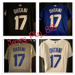 Shohei Ohtani #17 Men's Los Angeles Dodgers Nike Blue Black Gray White Jersey Small Medium Large X-Large 2XL 3XL