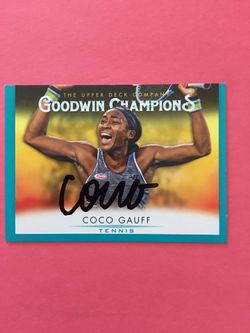 Autograph Card Signed By Coco Gruff.