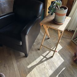 Comfortable Pleather Armchair – Gently Used, Great Deal!