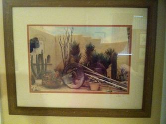 South Western photography shots. Double matte w/destressed wood. Asking 150.00 Excellent Condition