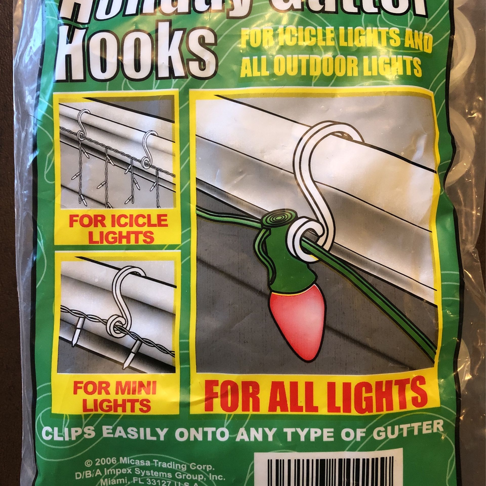 Holiday Gutter Hooks - 2 Packs