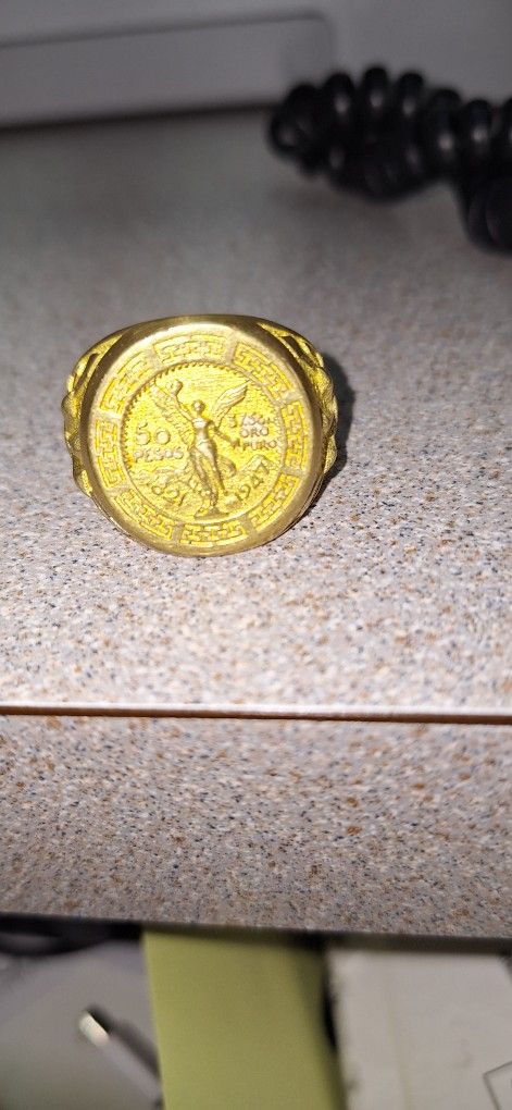 Own a Piece of Philippine History: 18K Gold 50 Pesos Centavo Coin Ring