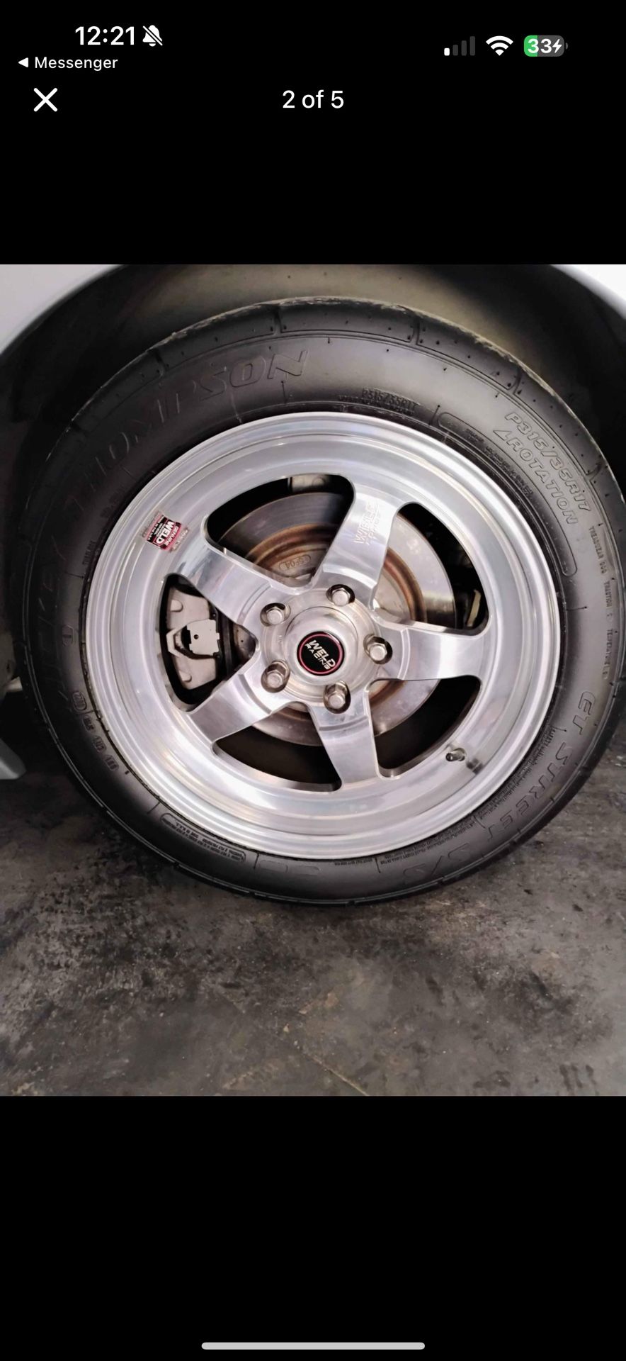 Rear Corvette Drag Wheels