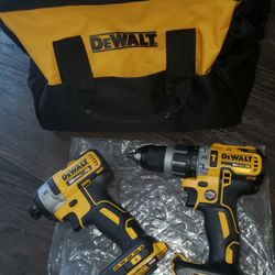 DEWALT20-Volt MAX XR Cordless Brushless Hammer Drill/Impact Combo Kit (2-Tool)  ONLY TOOLS 