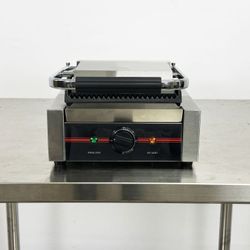 NSF Commercial Panini Sandwich Grill Grooved Plates Single PG811