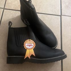Establo Mens Black Leather Boots